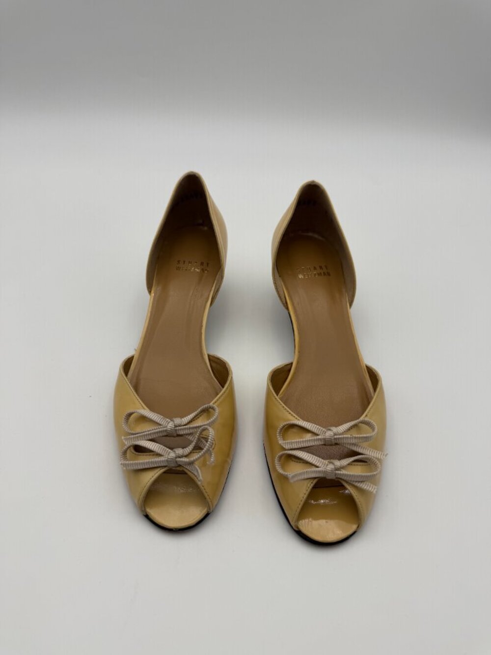 Stuart Weitzman Nude Peep Toe Flats. 7
